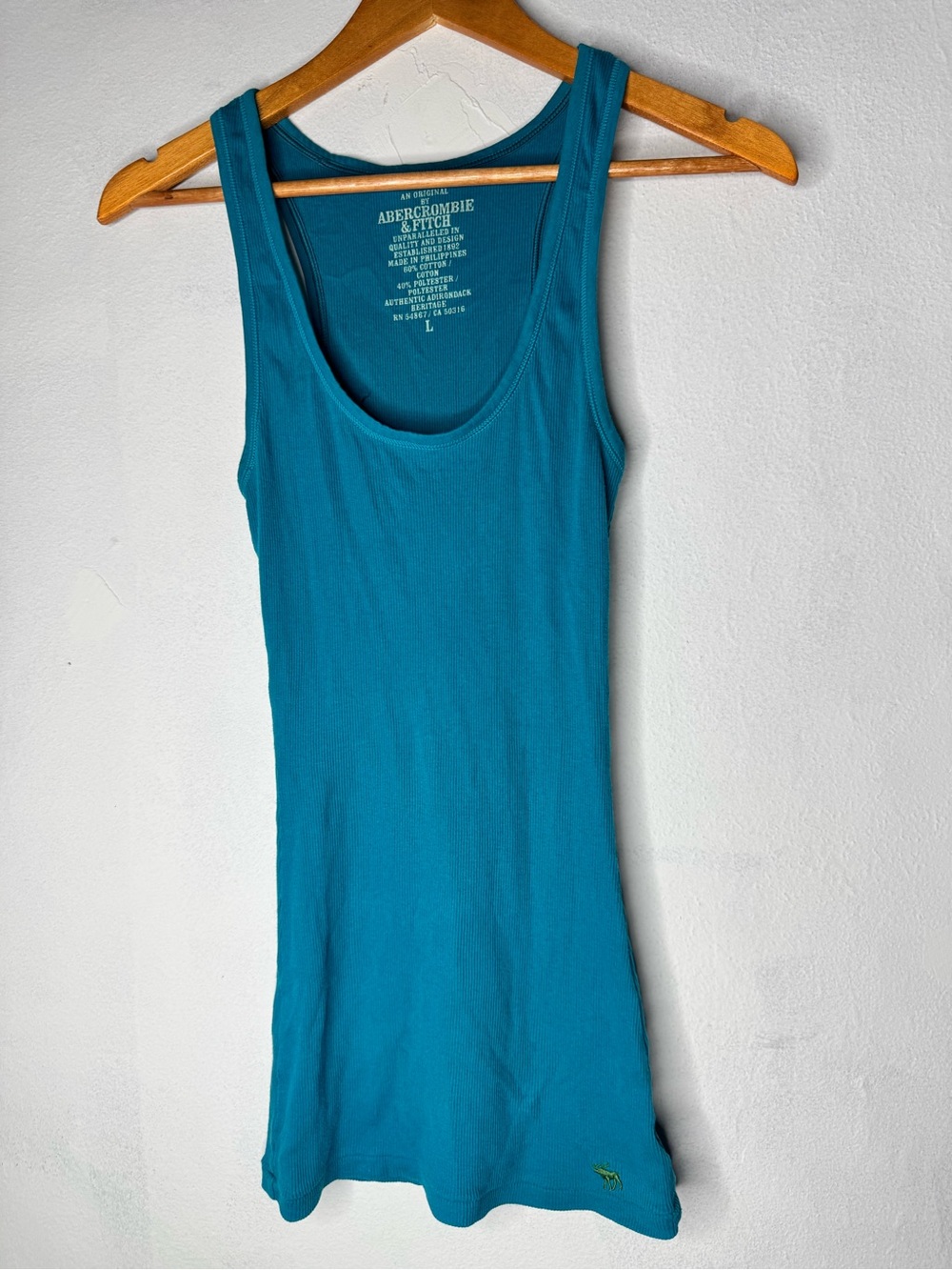 Y2K Abercrombie tank turquoise